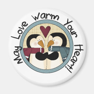 Aimant Pingouin Love T-shirts et cadeaux de vacances