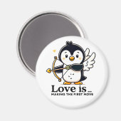 Aimant Pingouin mignon (Recto/Verso)
