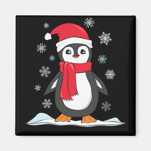 Aimant Pingouin mignon de Noël (Devant)