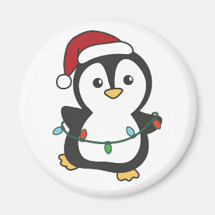 Aimant Pingouin Noël Animaux d'hiver Pingouines de vacanc