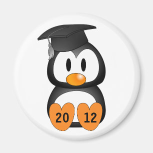 Aimant Pingouin personnalisable d'obtention du diplôme