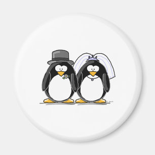 Aimant Pingouins de jeunes mariés