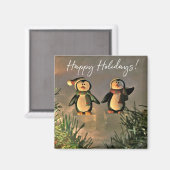 Aimant Pingouins de vacances (Recto/Verso)