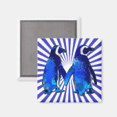 Aimant Pingouins en amour - (Recto/Verso)