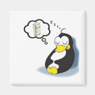 Aimant Pinguim sonhando com a geladeira