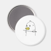 Aimant Pinguin Vogel mit Samurai Schwert guckt böse (Recto/Verso)