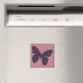 Aimant Pink and Violet Floral Butterfly (In Situ (Lave-vaisselle))