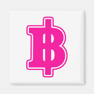 Aimant PINK BAHT SIGNER ฿ Thai Devise ฿