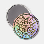 Aimant Pink-Blue-Aqua-Purple Mandala (Recto/Verso)