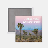 Aimant Pink Blue Joshua Tree National Park Souvenir (Recto/Verso)