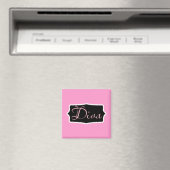 Aimant Pink Diva Word Art - Customisé (In Situ (Lave-vaisselle))