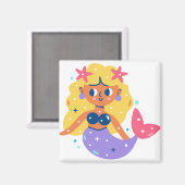 Aimant Pink Fins mermaid (Recto/Verso)