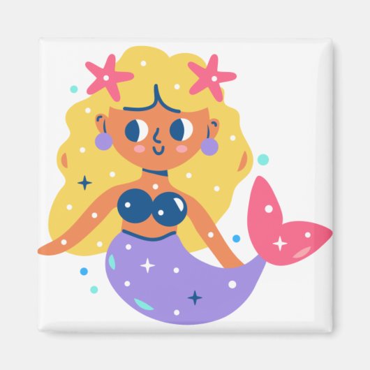 Aimant Pink Fins mermaid (Devant)