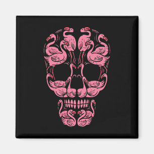 Aimant Pink Flamingo Skull Breast Cancer Awareness Hallow