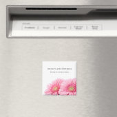 Aimant Pink Gerbera Daisies Élégante Photographie Anniver (In Situ (Lave-vaisselle))