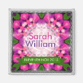 Aimant Pink Glow Green+Purple Enregistrer l'aimant Date (Devant)