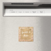 Aimant Pink Gold Glitz Sparkle Zebra Print (In Situ (Lave-vaisselle))