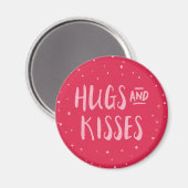 Aimant Pink Hubs et Kisses | Coeurs | Saint Valentin (Recto/Verso)