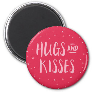 Aimant Pink Hubs et Kisses   Coeurs   Saint Valentin