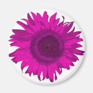 Aimant Pink Pop Art Sunflower