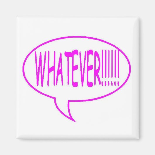 Aimant Pink, quelle que soit la bulle de discours (Devant)