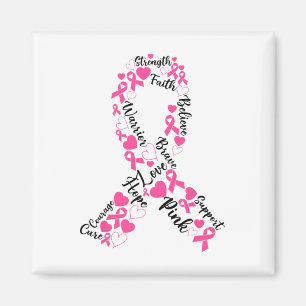 Aimant Pink Ribbon Cancer du sein Mois de sensibilisation