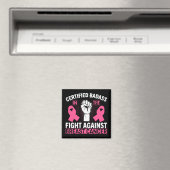 Aimant Pink Ribbon Fighter Guerrier Cancer du sein (In Situ (Lave-vaisselle))