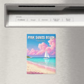 Aimant Pink Sands Beach Bahamas Travel (In Situ (Lave-vaisselle))