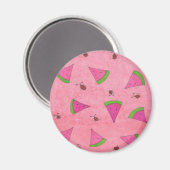 Aimant Pink Watermelon et Lady Bugs (Recto/Verso)