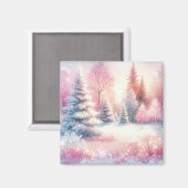 Aimant Pink Winter Wonderland Noël (Recto/Verso)