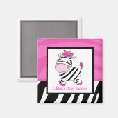 Aimant Pink Zebra Wild Jungle Rectangle Favoriser l'aiman (Recto/Verso)