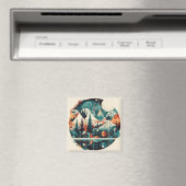 Aimant Pins nordiques & Pics, coutume (In Situ (Lave-vaisselle))