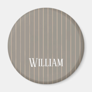 Aimant Pinstripes beiges personnalisées