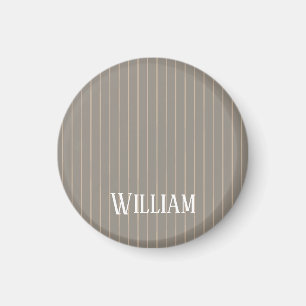 Aimant Pinstripes beiges personnalisées