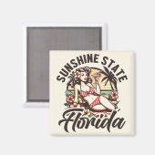 Aimant Pinup vintage Floride (Recto/Verso)