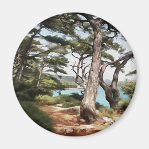 Aimant Pinus pinea Pinetree Forest Painting
