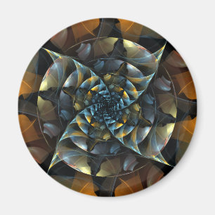 Aimant Pinwheel Arrondi Arrondi Abstrait