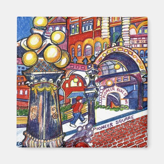 Aimant Pioneer Carré (Devant)