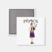 Aimant PIPER carreau violet (Recto/Verso)