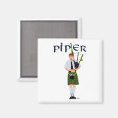 Aimant PIPER Plaid Vert (Recto/Verso)