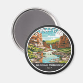 Aimant Pipestone Monument National Minnesota Circle (Recto/Verso)