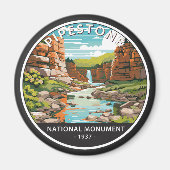 Aimant Pipestone Monument National Minnesota Circle (Devant)