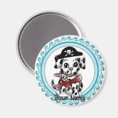 Aimant Pirate Chien Chiot (Recto/Verso)