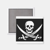 Aimant Pirate Crâne et épées (Recto/Verso)