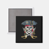 Aimant Pirate Crâne Halloween Petits garçons Filles Enfan (Recto/Verso)