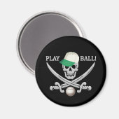 Aimant pirate de baseball (Recto/Verso)