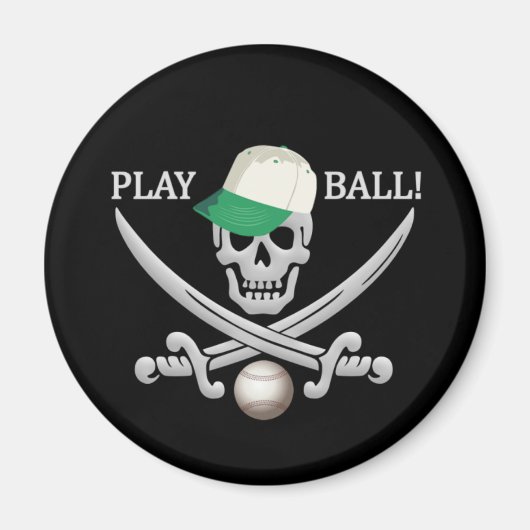 Aimant pirate de baseball (Devant)