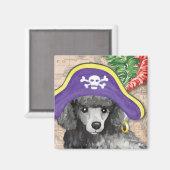 Aimant Pirate de caniche miniature (Recto/Verso)