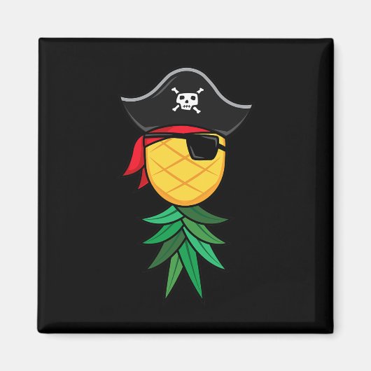 Aimant Pirate d'Halloween vers le haut des pivots d'anana (Devant)