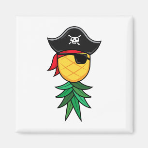 Aimant Pirate d'Halloween vers le haut des pivots d'anana